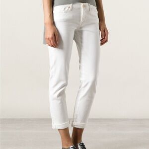 7 for all Mankind Josefina boyfriend jeans in white